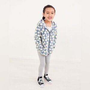 Hanna Andersson Print Recycled Marshmallow Fleece Jacket Girls Size 10